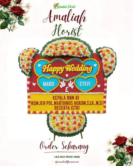 Papan Bunga Pernikahan Sumursongo
